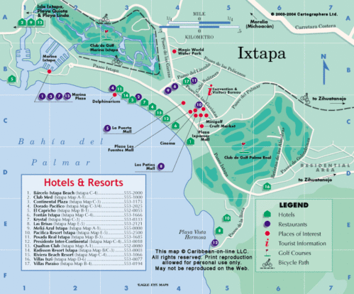 Ixtapa Map | CASA EN LAS ROCAS