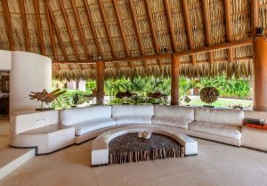 Palapa Seating with Firepit